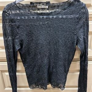 Abercrombie Black Lace Long Sleeve Top